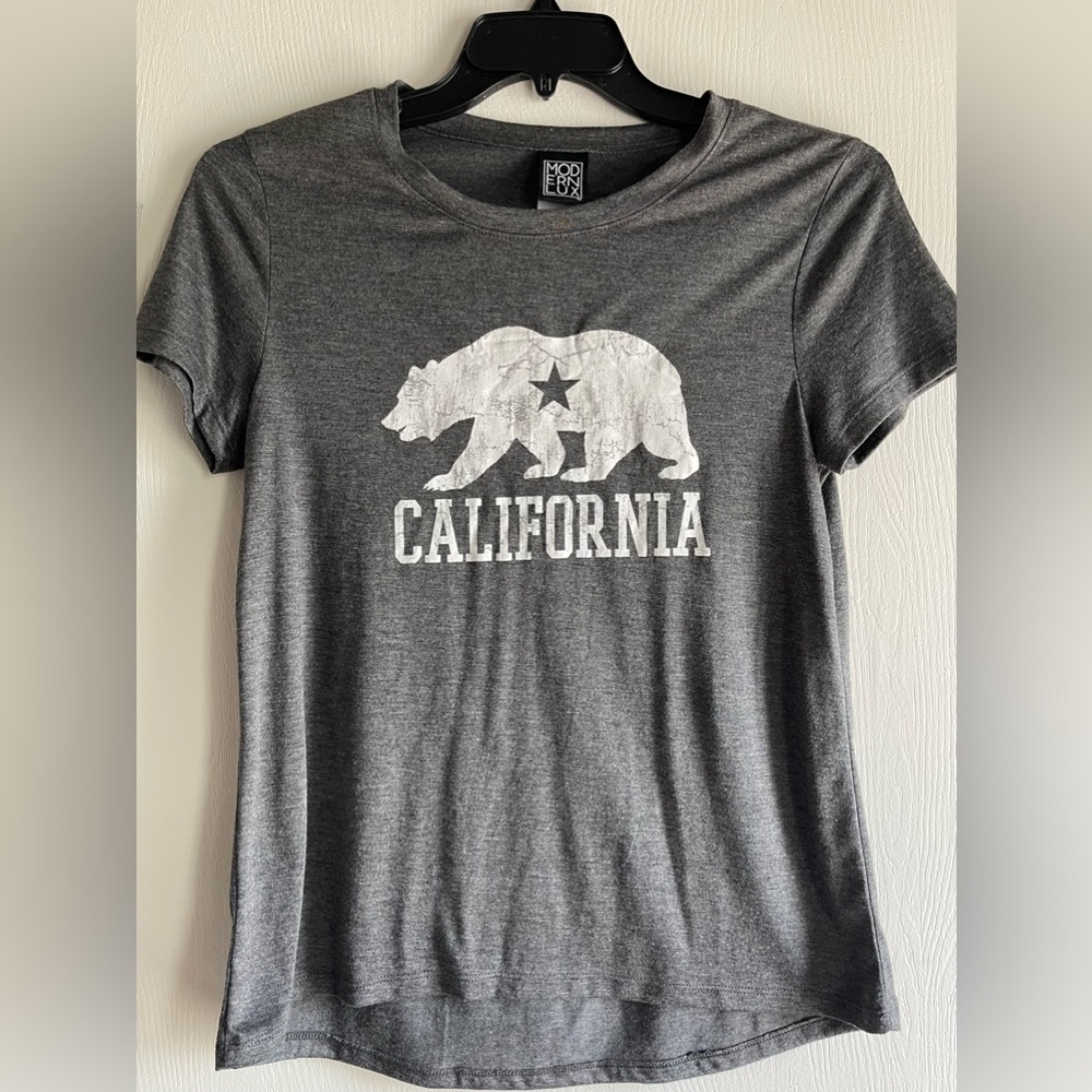 Modern Lux California Gray Tee Short Sleeve Size Large